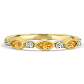 Citrine and Diamond Yellow Gold Band 1320.00