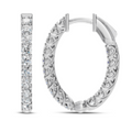 14K White Gold Diamond In-And-Out Hoops 4750.00