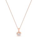Solitare Diamond Rose Gold Necklace 1800.00