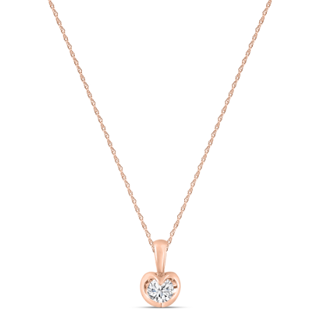 Solitare Diamond Rose Gold Necklace 1800.00