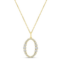 Oval Yellow Gold Diamond Necklace 2850.00