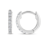 Small Hoop Huggies 14K Gold 0.08ctw Diamond 775.00
