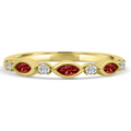 Ruby and Diamond Yellow Gold Band 1400.00
