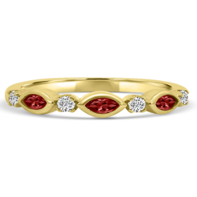 Ruby and Diamond Yellow Gold Band 1400.00