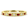 Ruby and Diamond 10K Yellow Gold Band 1200.00