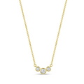 Three Stone Diamond Necklace in Yellow Gold 1450.00