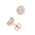 Rose Gold Solitaire Earrings 1900.00
