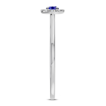 Oval Sapphire and Diamond Halo Stacking Ring 1100.00