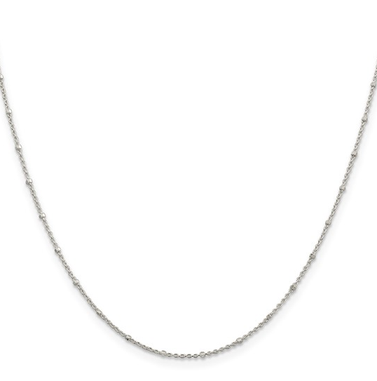 Sterling Silver Beaded Rolo Chain 55.00