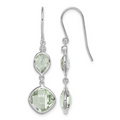 Sterling Silver Prasiolite Dangle Earrings 130.00