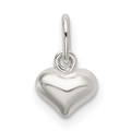 Sterling Silver Puffed Heart Charm 10.00