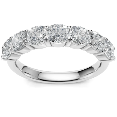 Lab Grown Cushion Diamond White Gold Band 3550.00