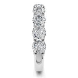Lab Grown Cushion Diamond White Gold Band 3550.00