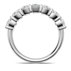 Lab Grown Cushion Diamond White Gold Band 3550.00