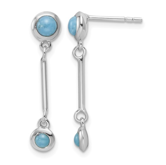 Silver Turquoise Drop Earrings 175.00