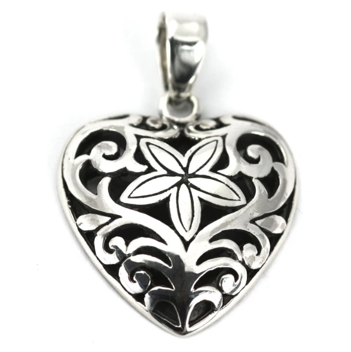 KASI Sterling Silver Bali Heart Pendant 205.00