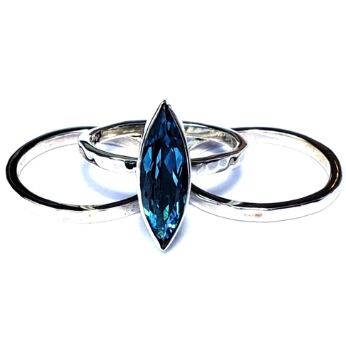 PADMA Topaz Ring Stack Sterling Silver 350.00