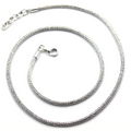 Sterling Silver 2.5mm Herringbone Necklace Adjustable 22-24" 510.00