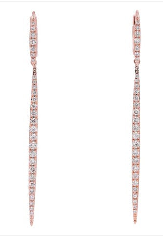 Rose Gold and Diamond Earrings 4400.00