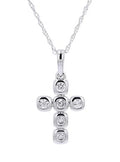 Diamond & 14k Yellow Gold Cross Necklace 1100.00