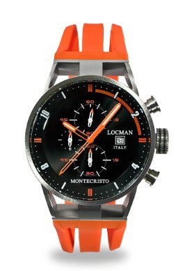 LOCMAN Montecristo Classic Chrono Black/Orange band 1050.00