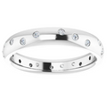 Diamond and 14K White Gold Gypsy Band 3150.00