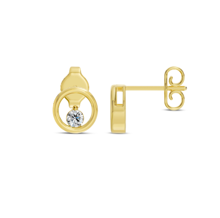 Diamond Drop Gold Earring 800.00