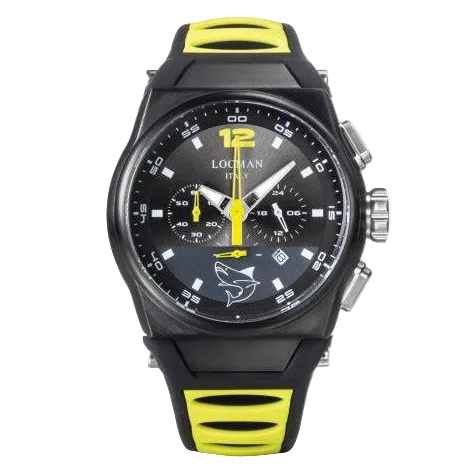 LOCMAN Mare 100MT Three Hands Auto S.S. Titanium PVD Black Silicone Strap 800.00