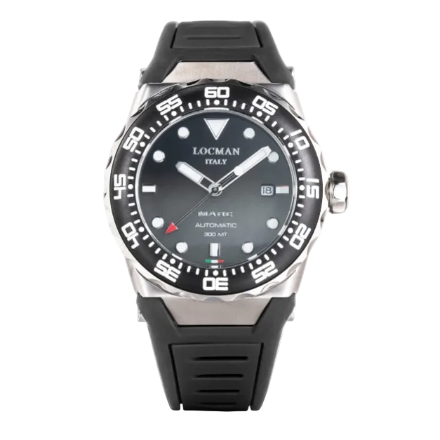 LOCMAN Mare 300MT Three Hands Auto S.S. Titanium Black 725.00