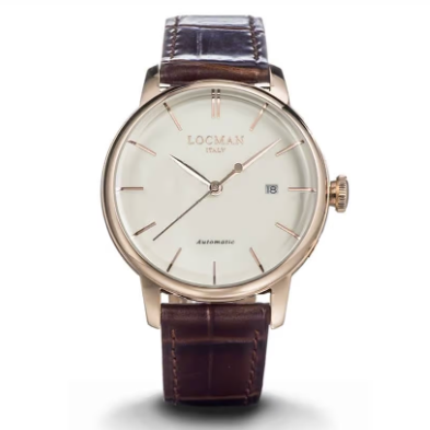 LOCMAN 1960 Automatic Rose Gold PVD Leather Strap 645.00