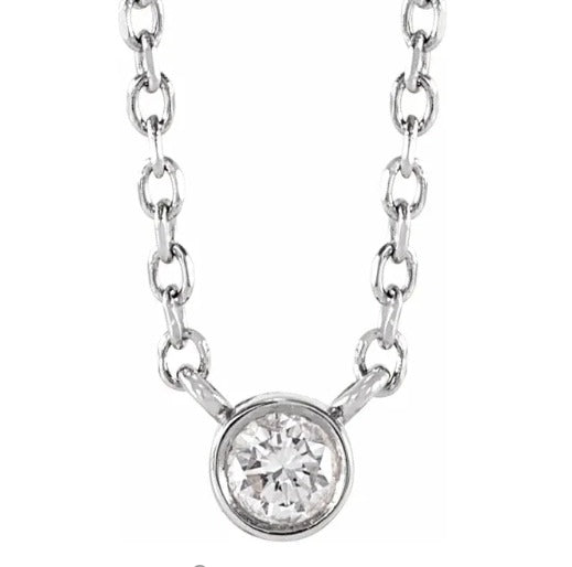 Sterling Bezel Necklace 125.00