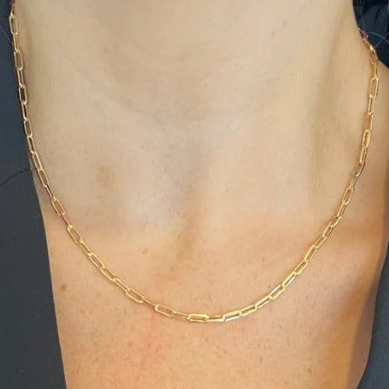 Hamilton Gold Filled Paperclip Chain 16"-18" 70.00 / 80.00