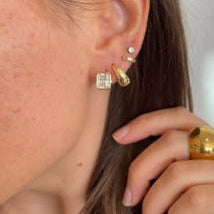 Stefani Gold Filled CZ Stud Earrings 60.00