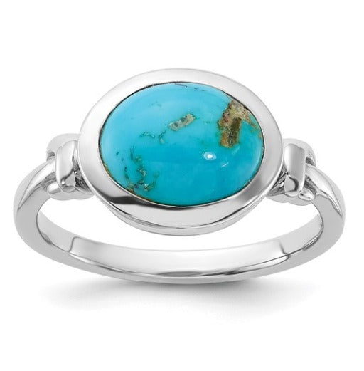 Turquoise Oval Sterling Ring $150