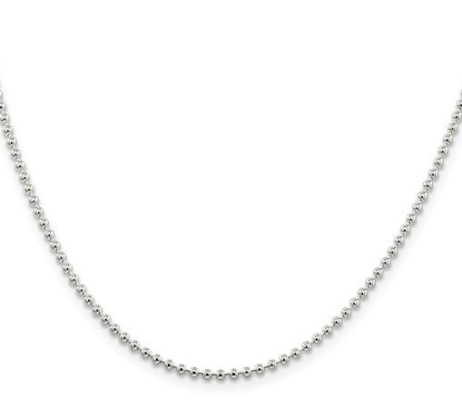 Sterling Silver Bead Necklace $100.00