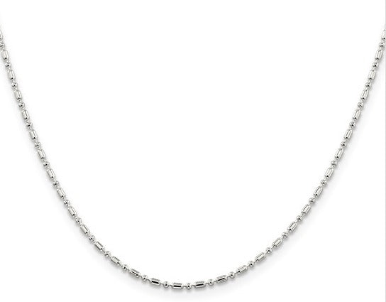 Sterling Silver Bead Necklace $90.00