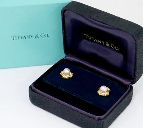 Tiffany & Co Akoya Pearl 18K Earrings 1800.00