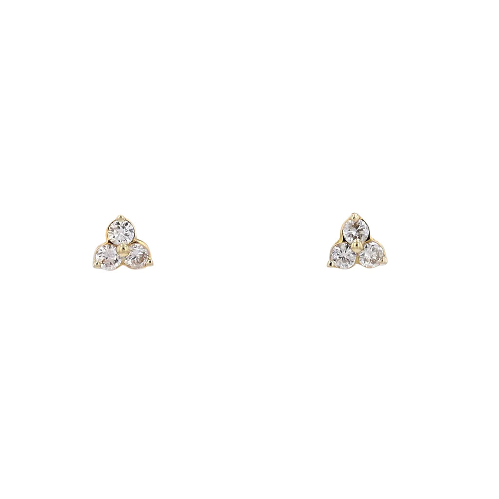 Diamond Cluster Gold Earrings 760.00
