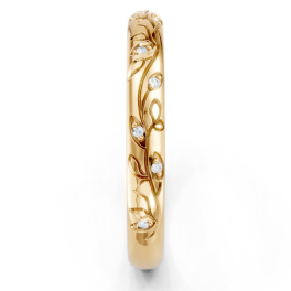 14K Yellow Gold and Diamond Floral Band 2000.00