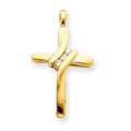 14K Yellow Gold Diamond Cross Necklace 1850.00