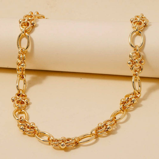 Anarchy Street - Intricate Layered Oval Chain Necklace: G
