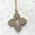 VB&CO Designs Handmade Jewelry - Quatrefoil clover designer trendy jewelry boutique style: Gold
