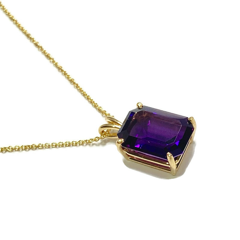 Amethyst & 18k Gold Pendant 5.5ct 1344.00