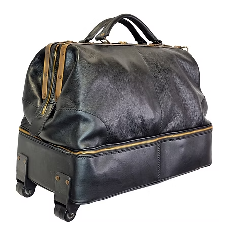 Italian Leather XL Wheelie Trolly Carry On 1050.00