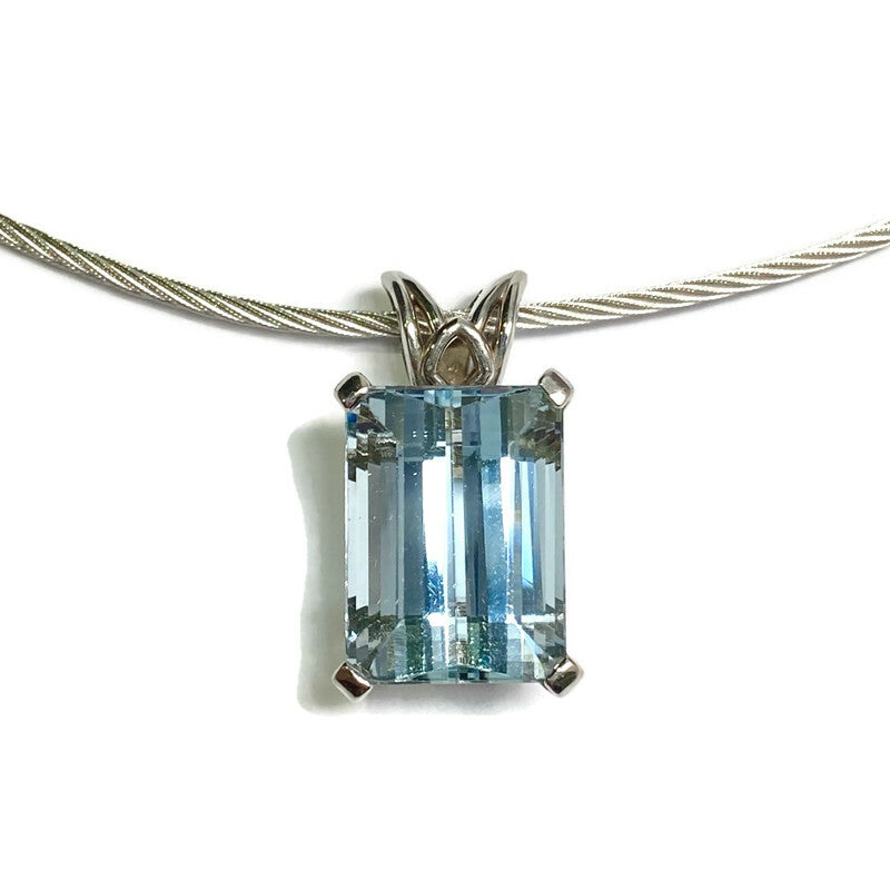 Aquamarine Pendant 16.5ct 14k White Gold 9500.00