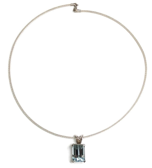 Aquamarine Pendant 16.5ct 14k White Gold 9500.00