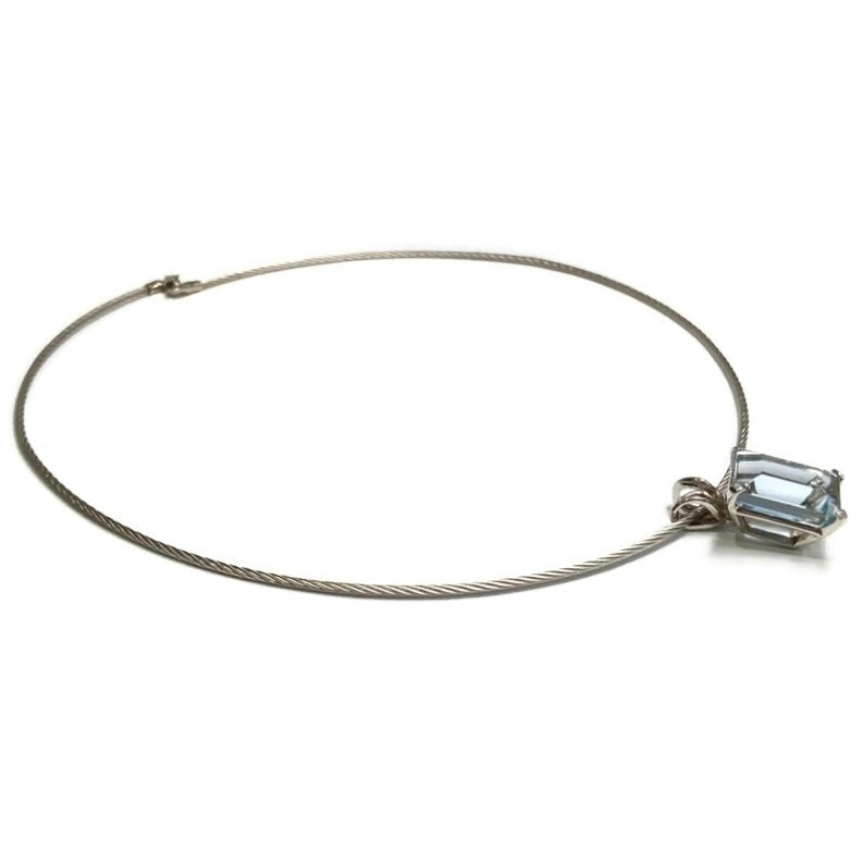 Aquamarine Pendant 16.5ct 14k White Gold 9500.00