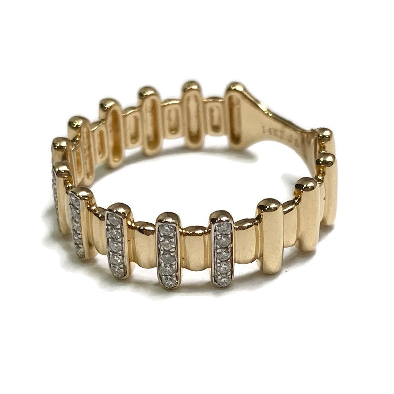 Yellow Gold Diamond Cigar Ring 2500.00