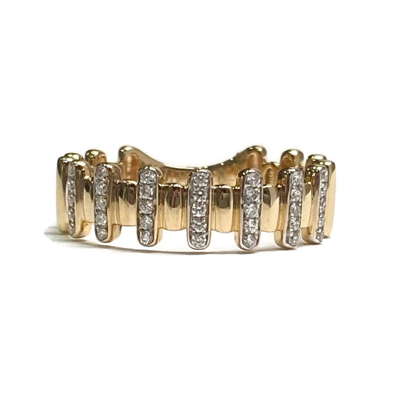 Yellow Gold Diamond Cigar Ring 2500.00