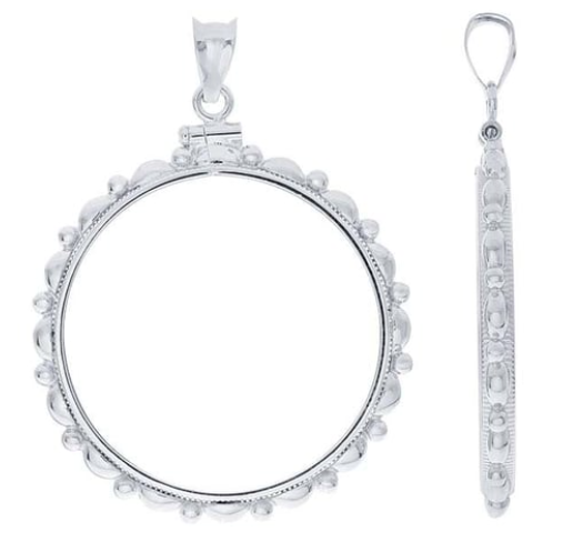 Silver Coin Bezel with Scalloped Edge 80.00